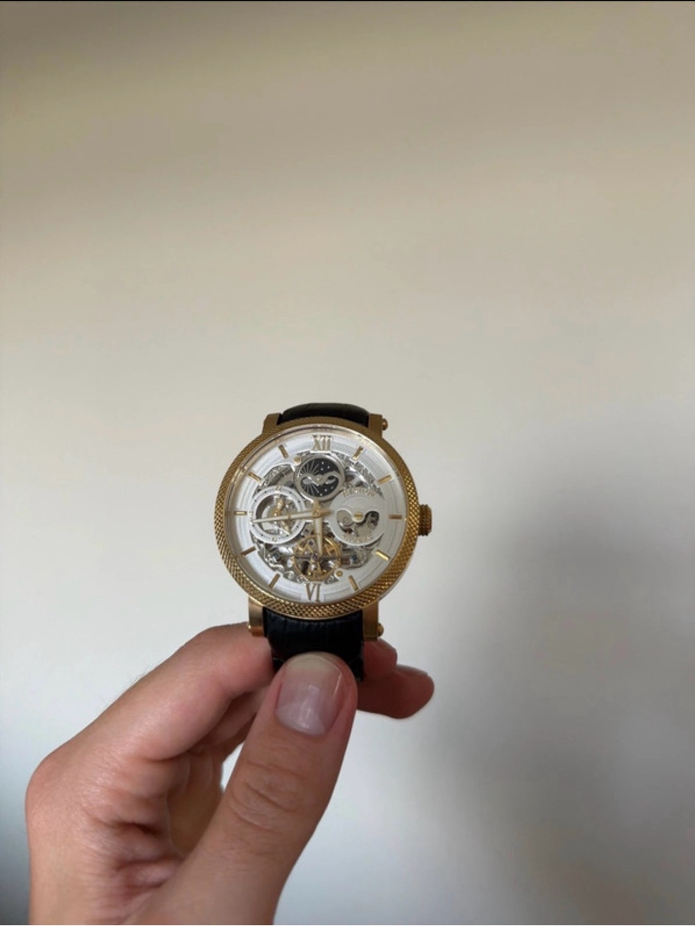 Heritor aeries skeleton dial watch